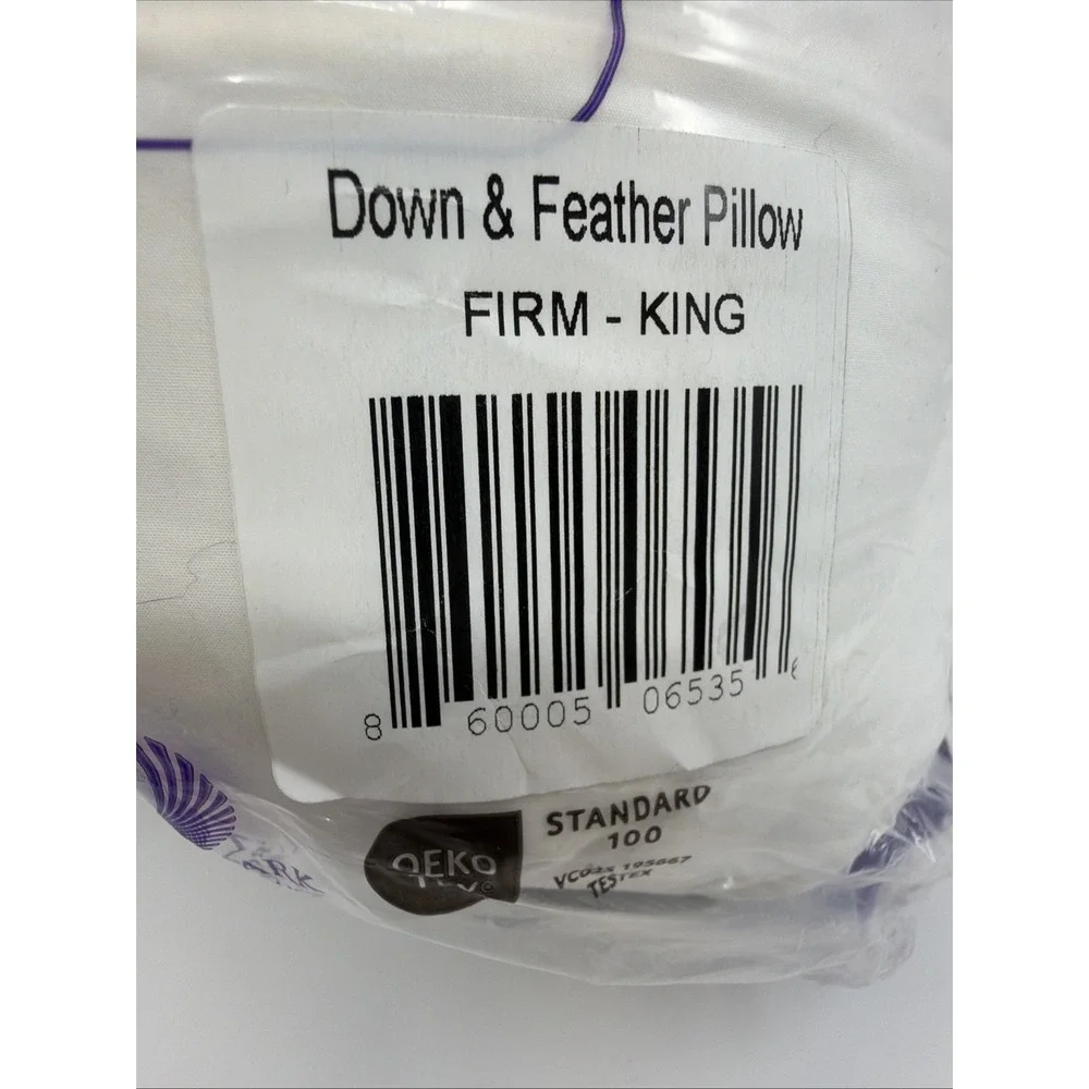 Fluff Co Down & Feather PILLOW / FIRM & KING Size - BRAND NEW IN BAG Sealed